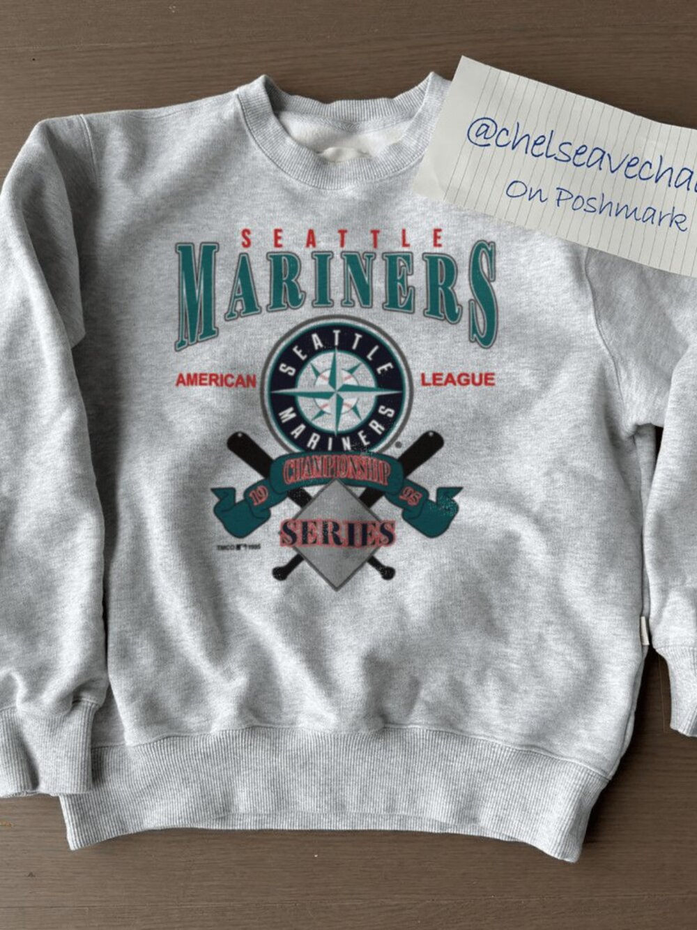 Vintage 1995 Seattle Mariners Baseball Sweatshirt MLB Seattle Mariners Shirt Tee